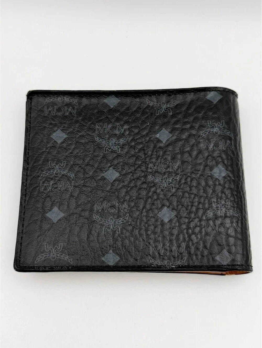 MCM Bifold Black Wallet in Visetos Original Cardholder